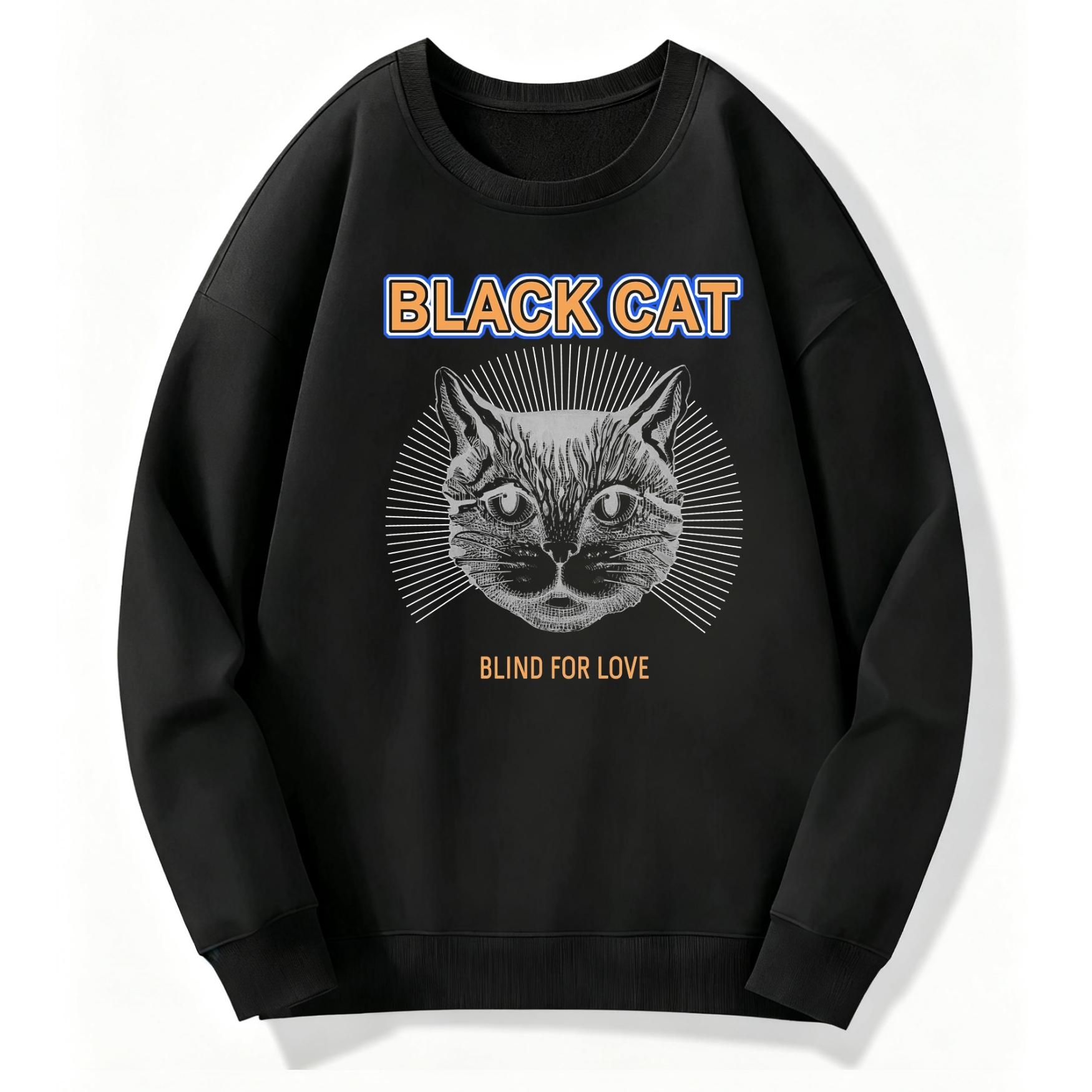 Black Cat Blind For Love Classic Hoodie - Image 3