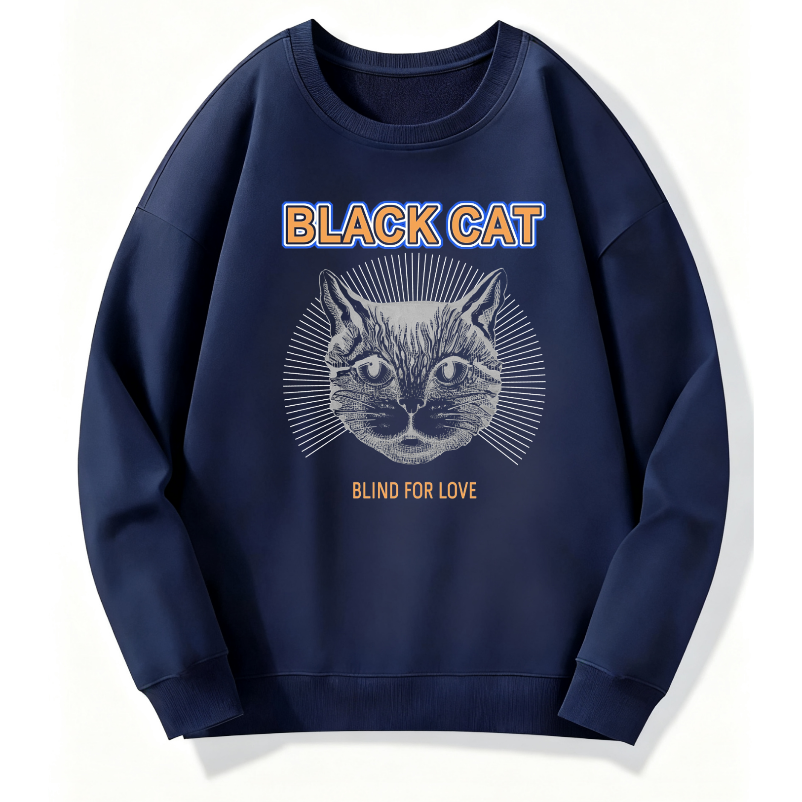 Black Cat Blind For Love Classic Hoodie - Image 2