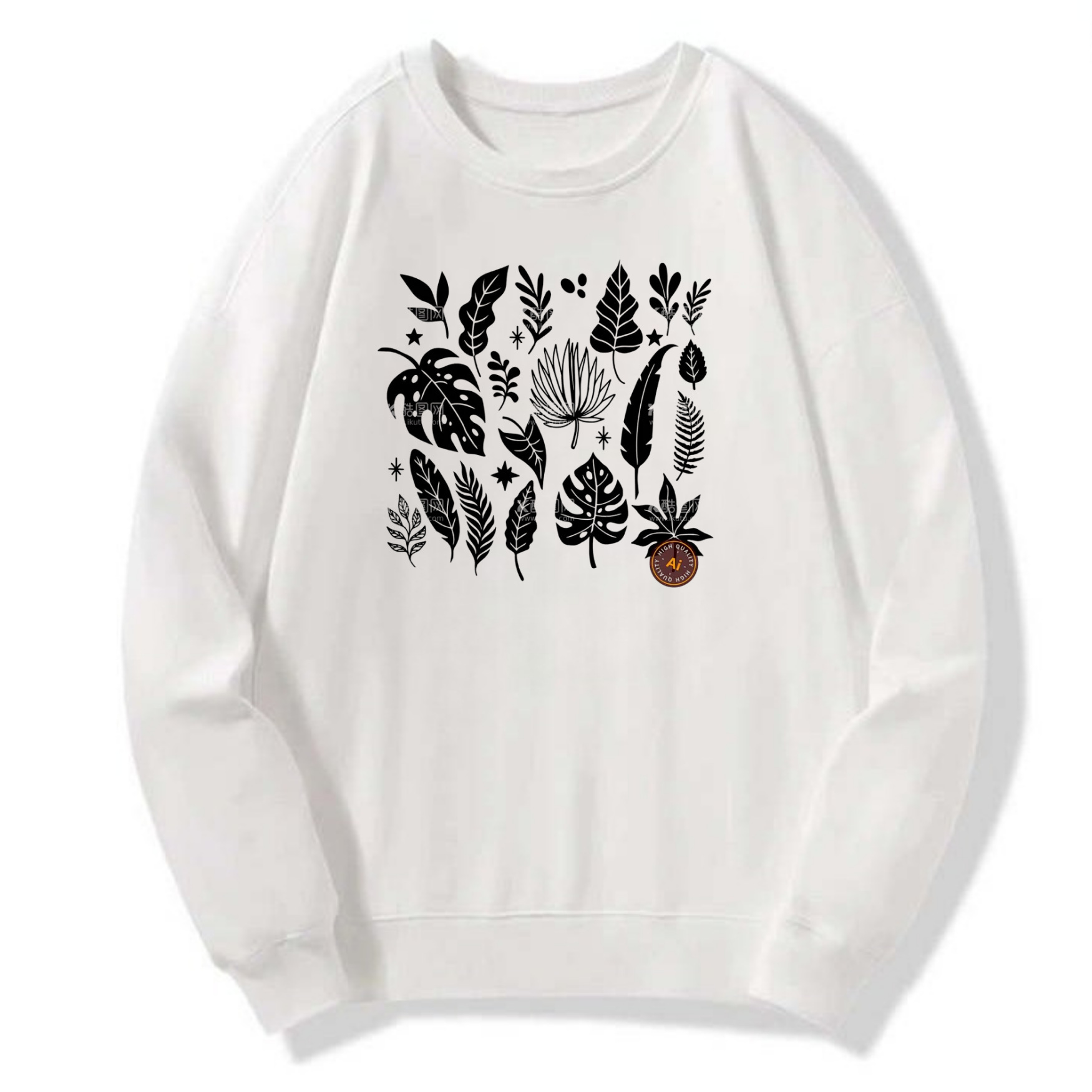 Tropical Leaves Graphic Classic Hoodie - Image 4